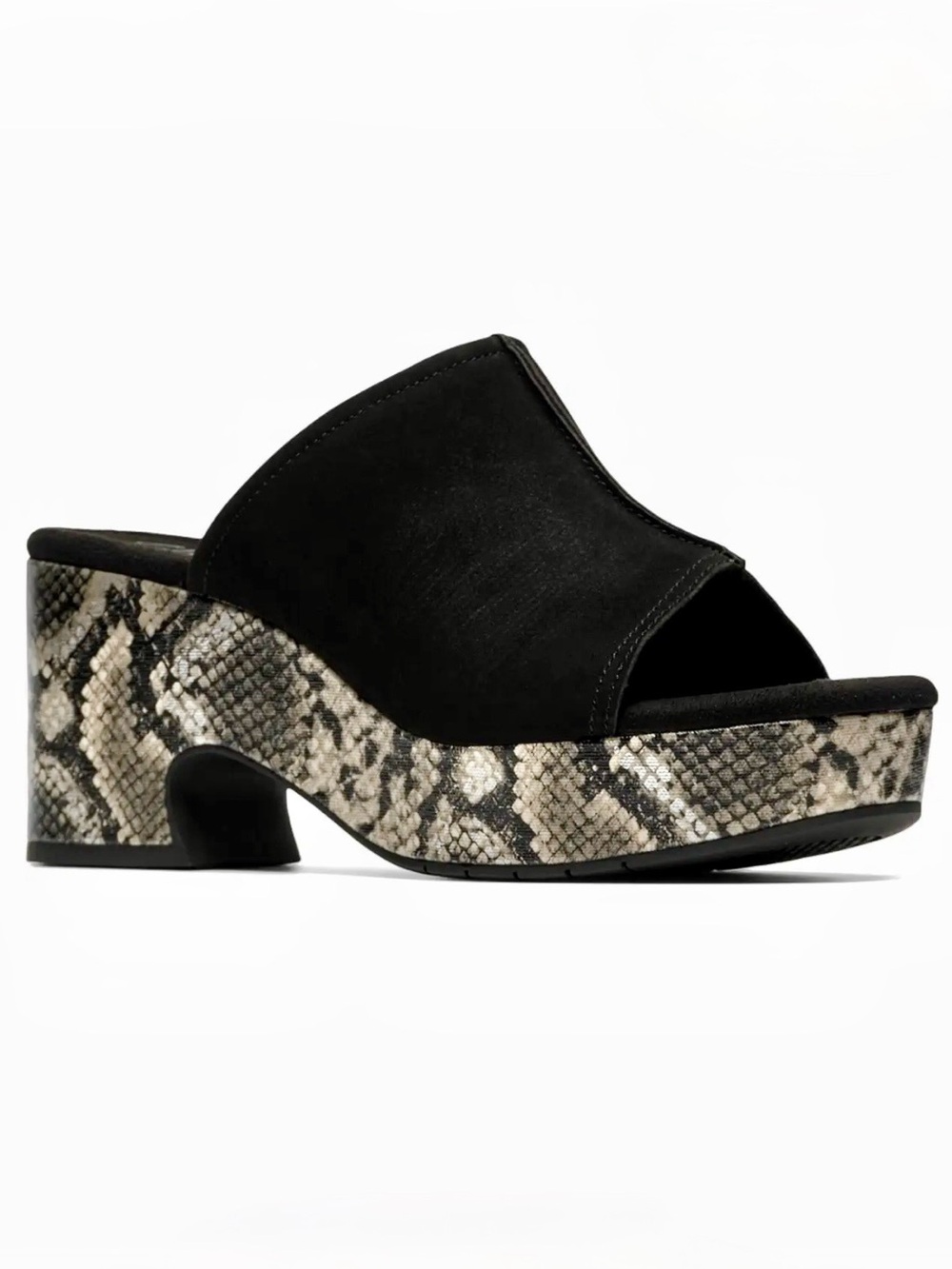 NIB Clarks Nerisa Vine black suede mules 8